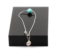 Braccialetto IN Acciaio Inossidabile 1 Perla Howlite Turchese 8 Mm. IN Francia