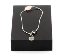 Braccialetto IN Acciaio Inossidabile 1 Perla Quarzo Rosa Di Brasile Forma Made
