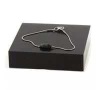 Braccialetto IN Acciaio Inossidabile 1 Perla Tormalina Schörl Di Brasile Forma