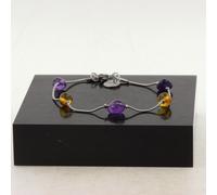 Braccialetto IN Acciaio Inossidabile 5 Perle Ambra Autentica Del Mare Baltico 5