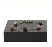 Braccialetto IN Acciaio Inossidabile 5 Perle Mookaite Australia Di Forma IN
