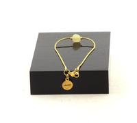 Braccialetto IN Acciaio Inossidabile Dorato 1 Perla Calcite Giallo IN Francia