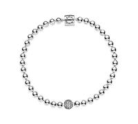 Braccialetto in Argento Sterling 925 Braccialetto Liscio e Pave Bracciale Bracciale Bracciale Bracciale Fit Brack Charm Gioielli di FAILA DIY Fai da Te Gioielli