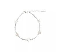 Braccialetto in argento sterling con perle d'acqua dolce a forma di farfalla gentile, squisito e semplice -S0717