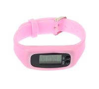 Braccialetto in Camminata Contapassi Silicone Rosa | Display Leggibile, Conteggio dei Passi, senza Telefono Né App, Batteria Ag10 Integrata