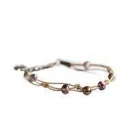 Braccialetto in ceramica colorata in stile etnico, un semplice braccialetto regolabile in tessuto vintage fatto a mano, ideale come regalo, A1, Semplice