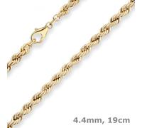 Braccialetto In Cordoncino D'Oro 585 Oro Giallo 19Cm