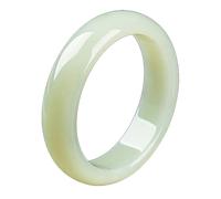 Braccialetto in giada bianca verdastra, un regalo per mamma o fidanzata, One Size, Argento, Naturale