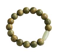 Braccialetto in legno di sandalo verde, perline Mala Feng Shui ricchezza e meditazione per uomini e donne, lussuosi gioielli elastici Aura