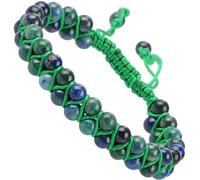 Braccialetto in macramè con cristalli naturali per la guarigione dei chakra, per yoga, meditazione, relax, ansia, unisex, unisex