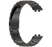 Braccialetto in metallo per HUAWEI Band 11 e Band 11Pro con sistema di collegamento ad incastro e calibrazione precisa della lunghezza per adattarsi al polso (nero)