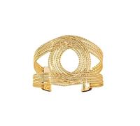 Braccialetto in oro grosso per donne, geometrico cavo intrecciato The Bling Statement Pride Bold braccialetti per feste di compleanno pila gioielli mamma moglie regalo, One Size, Lega, Nessuna pietra