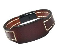 Braccialetto in pelle di mucca artigianale ergonomico regolabile catena a mano business casual unisex gioielli fatti a mano in pelle, Misura unica, come descritto