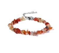 Braccialetto in pietra naturale con perline di ametista, ghiaia quarzo cristallino, braccialetti Reiki for donne e ragazze(U)