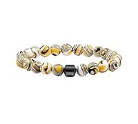 Braccialetto in pietra naturale per l'ansia ridurre le voglie di alcol unisex braccialetto regolabile per viaggi all'aperto abbigliamento casual con camicie a maniche corte FgY755, 19,5 cm, Calcoli