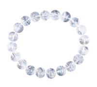 Braccialetto in quarzo con ago blu naturale, per uomini e donne, gioielli con pietre preziose uniche come regalo per connessione spirituale ed energia calmante, 11~12mm, Pietra, Non pietra preziosa