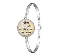Braccialetto in vetro con scritta "Best Friends", idea regalo da donna, design professionale