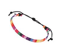 Braccialetto intrecciato a mano LGBTQ arcobaleno con ciondoli arcobaleno per comunità LGBTQ Love Is Love Gay Pride accessori durevole e bello