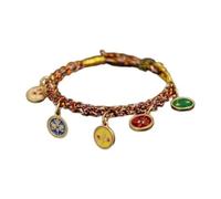 Braccialetto intrecciato a mano tibetano fatto a mano catena da polso colorata catena a mano regolabile gioielli da polso per il bene, Medio, Metallo, Nessuna pietra preziosa