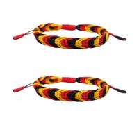 Braccialetto intrecciato con i colori della bandiera tedesca, Festa Nazionale, set di 2 braccialetti dell'amicizia regolabili fatti a mano, regalo, braccialetto unisex.
