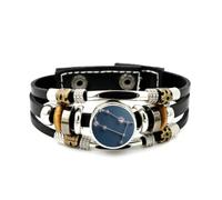 Braccialetto Intrecciato Regolabile In Pelle A Strati Con Topologia Stellare E Microcosmo Astronomico Dei Gemelli, Bracciale Etnico Punk Fatto A Mano, Accessorio Per L'Amicizia, Regalo Di Compleanno O