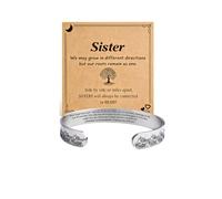 Braccialetto ispiratore per donne con scritta in inglese "I 'll always be with you", One Size, Metallo, Non pietra preziosa