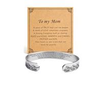 Braccialetto ispiratore per donne con scritta in inglese "I 'll always be with you", One Size, Metallo, Non pietra preziosa