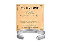 Braccialetto ispiratore per donne con scritta in inglese "I 'll always be with you", One Size, Metallo, Non pietra preziosa