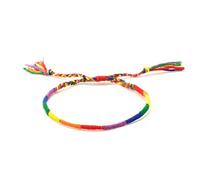Braccialetto Lesbiche Rainbow Pride Braccialetto intrecciato regolabile dell'amicizia, braccialetto colorato alla moda