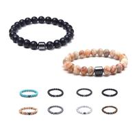 Braccialetto magnetico anti-alcool, unisex, regolabile, 8 mm