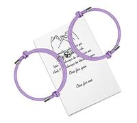 Braccialetto magnetico di attrazione reciproca con corda luminosa, bracciale regolabile per coppia, per fidanzato, fidanzata, sua, donna, uomo, amante di lui, la sua amicizia (Purple)