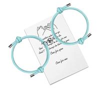 Braccialetto magnetico di attrazione reciproca con corda luminosa, bracciale regolabile per coppia, per fidanzato, fidanzata, sua, donna, uomo, amante di lui, la sua amicizia (Light blue)