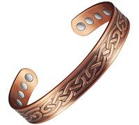 Braccialetto magnetico in rame per uomini e donne, stile retrò, con magnete in rame, magnetoterapia