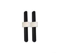 Braccialetto magnetico in silicone, barra per battere le mani, clip magnetica, confezione da 2 pezzi, assorbitore di aghi in silicone per parrucchieri, supporto per forcine per capelli (nero)