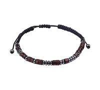 Braccialetto magnetico nero con scritta "Give My Grandson Love You Forever", per nipote e ragazzo, con mappa di compleanno, Misura unica, Materiali di miscelazione, Nessuna pietra preziosa