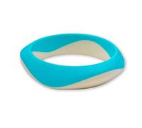 Braccialetto Masticabile Montessori Elegante per Mamme per la Dentizione, Braccialetto Masticabile, Dentizione del Bambino con Perline Gommose, di MilkMama (Crema - Turchese)