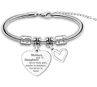 Braccialetto motivazionale da donna con incisione "You Are Braver Than You Believe", braccialetto elastico con perline, regalo motivazionale per migliore amica e mamma, Non pietra preziosa