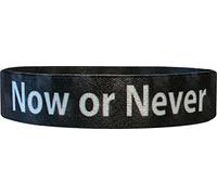 Braccialetto motivazionale e ispiratore, ora o mai edificante, reversibile con affermazioni positive elasticizzate, incoraggiamento alla messa a fuoco motivazione - We Keep You Motivated LLC, Extra-L, Senza pietre preziose