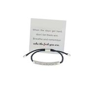 Braccialetto motivazionale per le donne, con scritta "Remember Who The You Are Motivational Strength", intrecciato a mano, regolabile, per familiari, amici, donne e ragazze, 1pcs, Nylon, Ametista