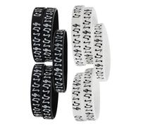 Braccialetto Musicale in Silicone 10 Pezzi, Note | Festival, Design Sillabe Musicali, Set da Dieci, Colore Bianco