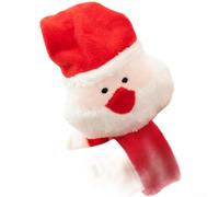 Braccialetto natalizio per foto con Babbo Natale, renne e pupazzo di neve, realizzato in morbido tessuto di flanella per feste (stile Babbo Natale)