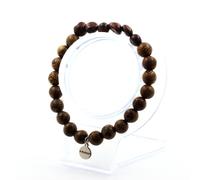 Minerali Collezione. Braccialetto Occhio di Tigre Rosso Del Brasile + Perle