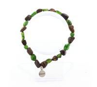 Braccialetto Opale Matrice Australia + Diopside Del Brasile Taglia IN Fra