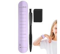 Braccialetto per appunti: braccialetti schiaffi che possono essere scritti, braccialetto di note in silicone riutilizzabile, braccialetto cancellabile con righello per il lavoro, pianificatore