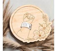 Braccialetto per neonato da ospedale con incisione, portaoggetti da collezione, regalo personalizzato per neonati, realizzato in fibra di legno tagliata al laser, braccialetto commemorativo per la gra