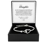 Braccialetto per nipote - Regalo per nipote, braccialetto con cuore infinito con biglietto sentito e confezione regalo di lusso, gioiello regalo per nipote, regalo di compleanno per figlia, nonna