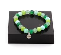 Minerali Collezione. Braccialetto Perle Agata Verde +Aventurina +Peridoto +