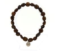 Braccialetto Perle Bronzite Del Brasile + Legno 8 Mm. IN Francia. Taglia Pers