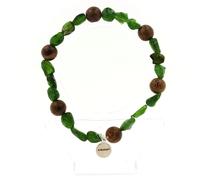 Braccialetto Perle Diopside Del Brasile + Legno 8 Mm. IN Francia. Taglia Pers