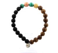Minerali Collezione. Braccialetto Perle Malachite Del Congo + Agata Pazzo Pizzo